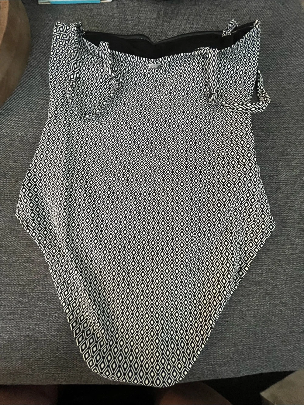 DKNY Black & White One-Piece Swimsuit - Picture 2 of 8